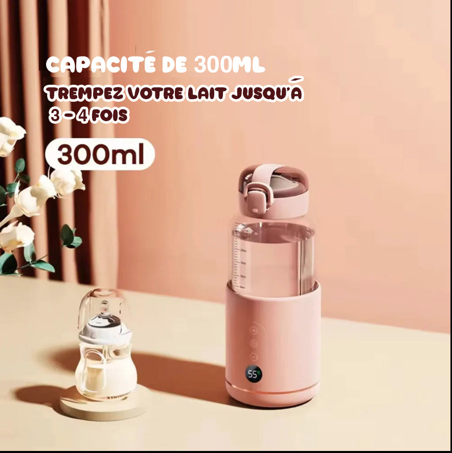 Chauffe-Biberon Sans Fil 300ML – Voyagez L'esprit Léger Avec Bébé !